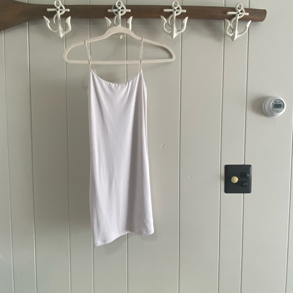 Cream short dress purchased from Aritzia. Worn once. Stretchy material